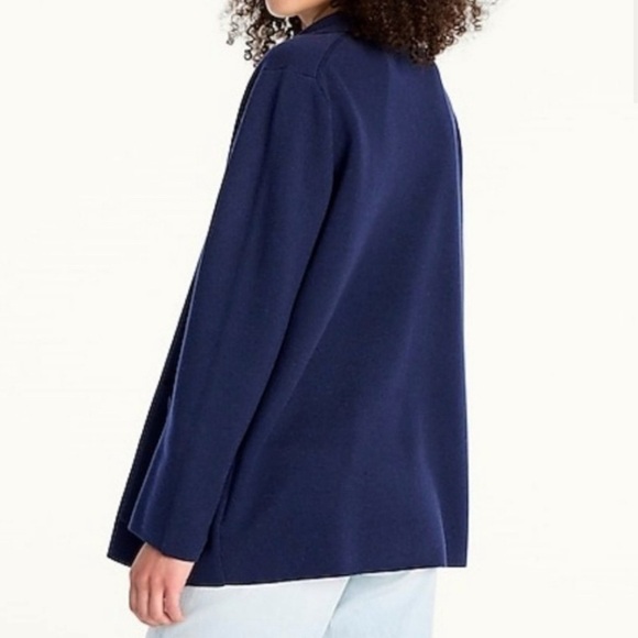 J. Crew Sophie open-front sweater-blazer Navy Sz Small - Picture 10 of 11